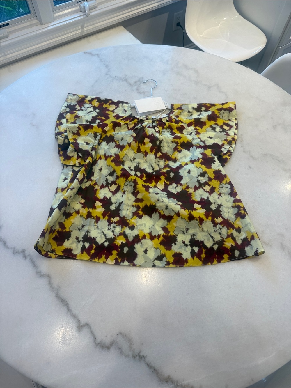 NWT Ulla Johnson Rumi top in Acacia Floral Flutter-Sleeve